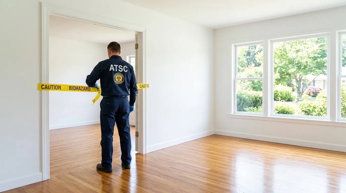 Certified biohazard cleanup crew performing Trauma Scene Cleanup in Irving Park